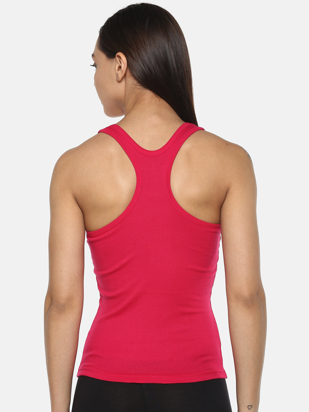 Women's Solid Pure Cotton Camisole with Racerback Style | SARA-RN-1 | Leading Lady