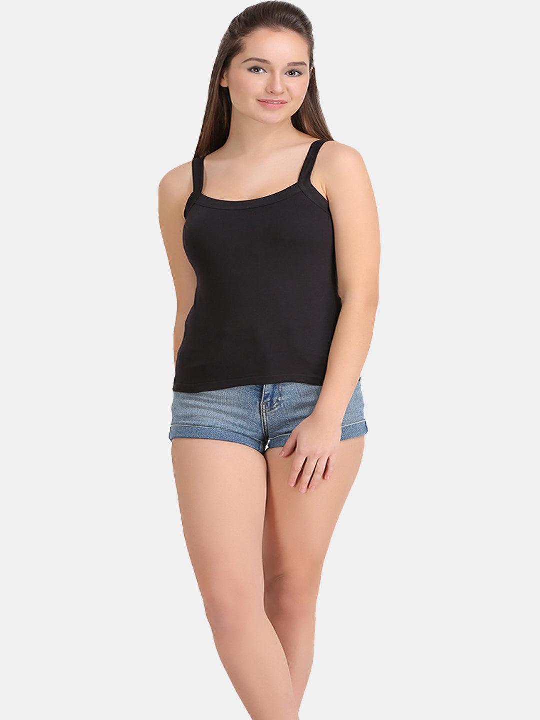 Women's Solid Pure Cotton Non-Paddded Camisole | CAMY | Leading Lady