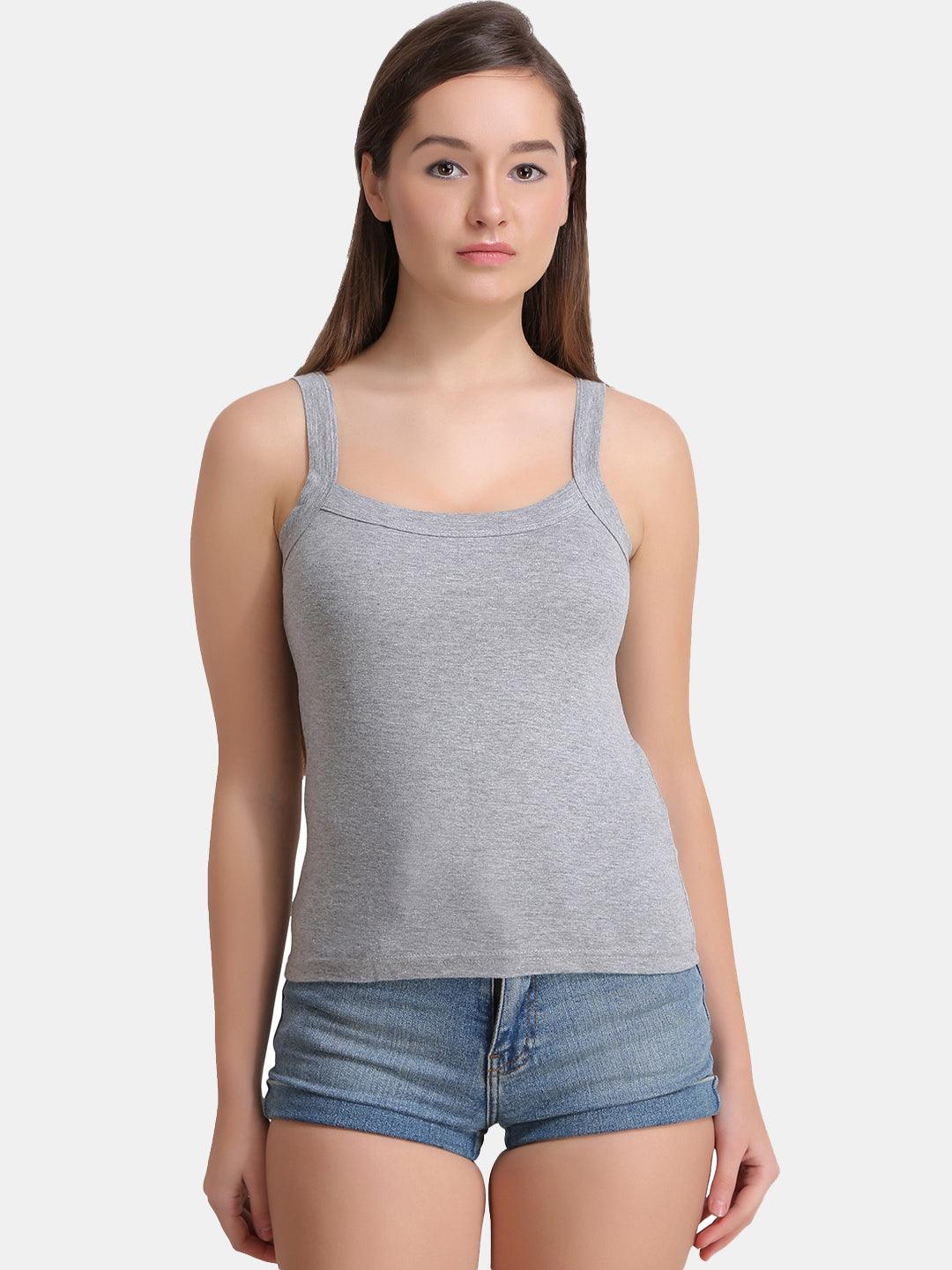 Women's Solid Pure Cotton Non-Paddded Camisole | CAMY | Leading Lady