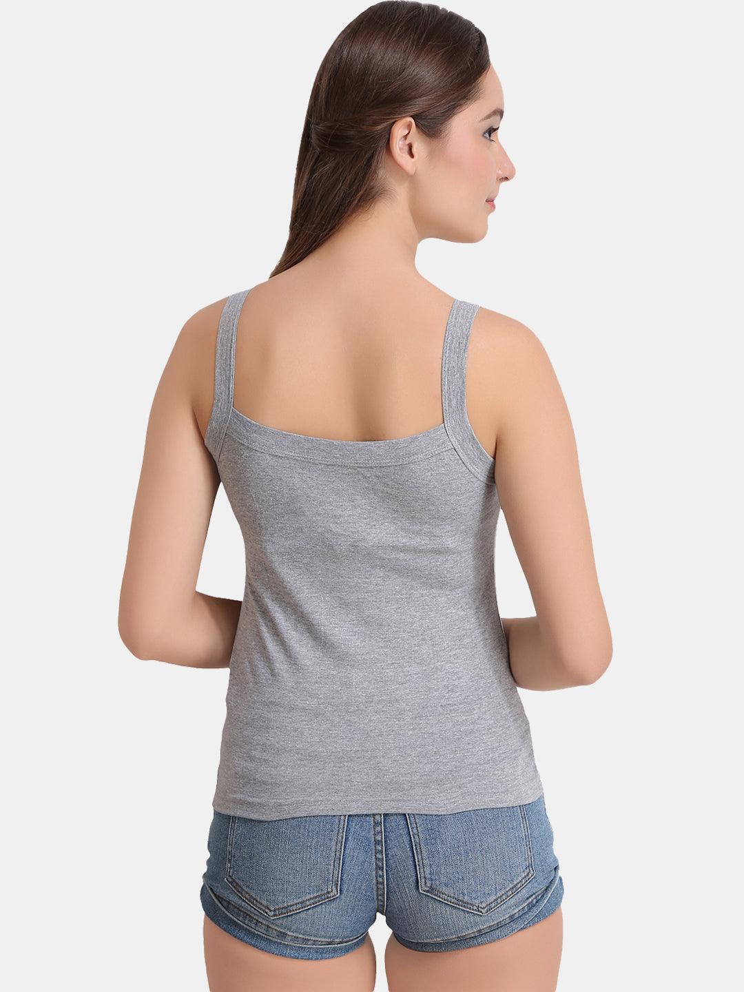 Women's Solid Pure Cotton Non-Paddded Camisole | CAMY | Leading Lady