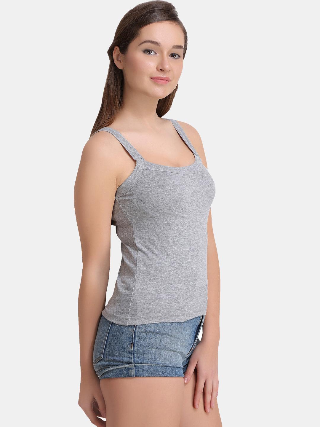 Women's Solid Pure Cotton Non-Paddded Camisole | CAMY | Leading Lady