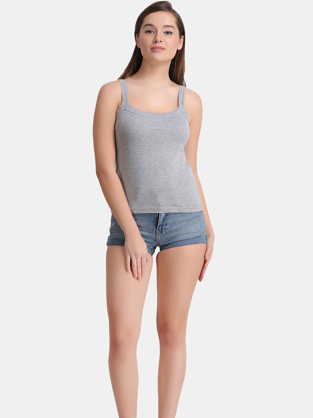 Women's Solid Pure Cotton Non-Paddded Camisole | CAMY | Leading Lady