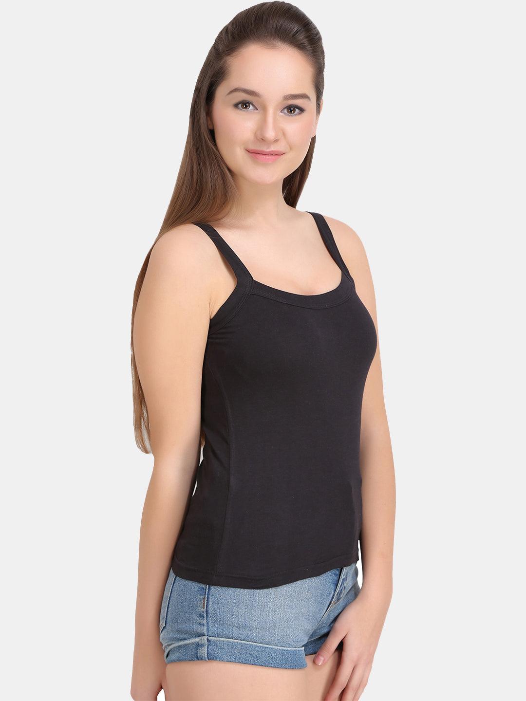 Women's Solid Pure Cotton Non-Paddded Camisole | CAMY | Leading Lady