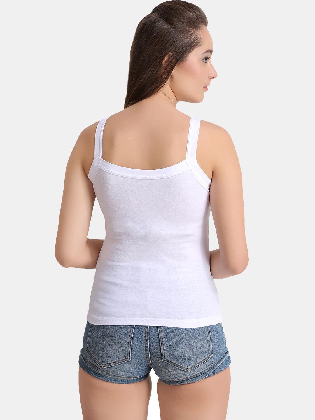 Women's Solid Pure Cotton Non-Paddded Camisole | CAMY | Leading Lady