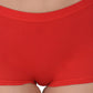 Women’s Solid Red Mid-Rise BoyShort Brief | JOY-RD-1 | Leading Lady