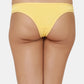 Women’s Solid Yellow Low-Rise Thong Brief | SUNNY-YL-1 | Leading Lady