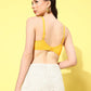 Women's Yellow Printed Lightly Padded Bra | BRA-4024-1 | Leading Lady