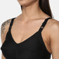Women's Solid Black Non-Padded Cotton T-Shirt Bra | CONCENT-BLK-1 | Leading Lady