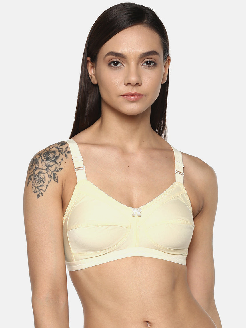 Women's Solid Nude Non-Padded Cotton T-Shirt Bra | CONCENT-SKN-1 | Leading Lady