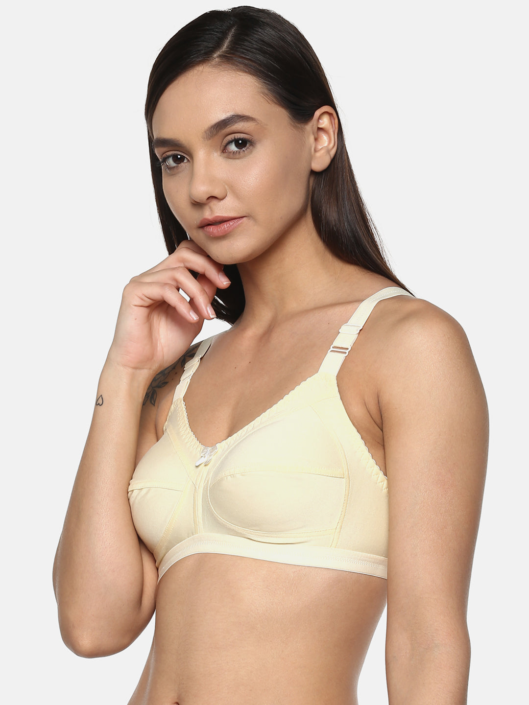 Women's Solid Nude Non-Padded Cotton T-Shirt Bra | CONCENT-SKN-1 | Leading Lady