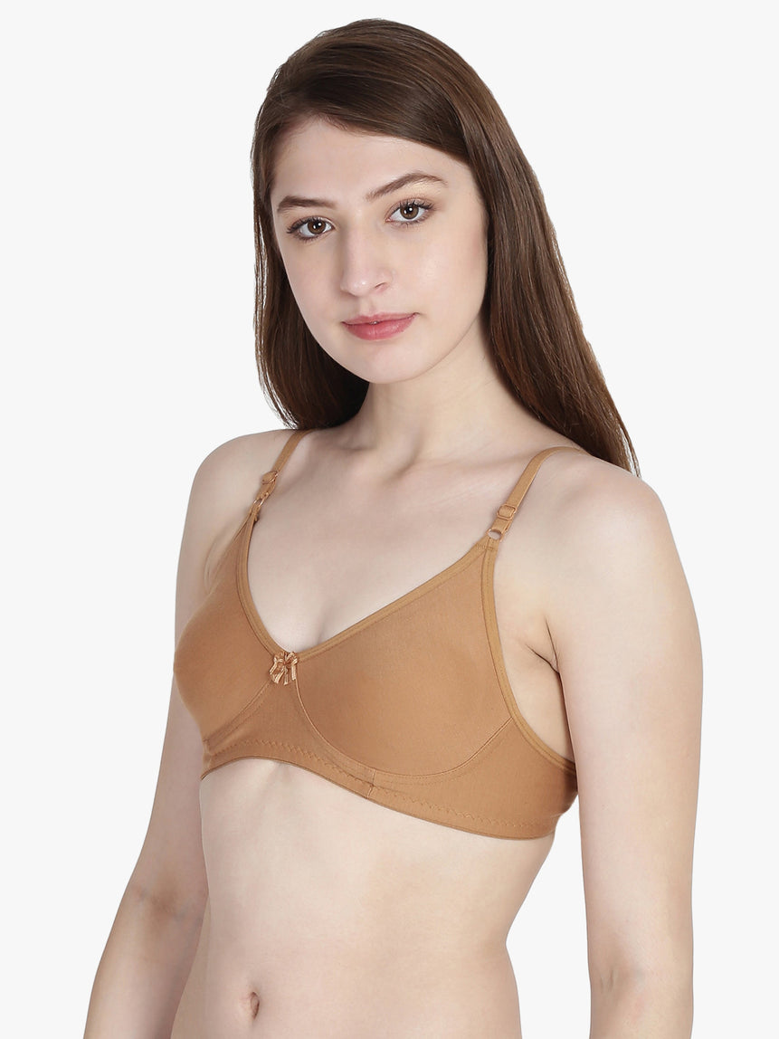 Women's Solid Nude Non-Padded T-Shirt Bra | COOL-SKN-1 | Leading Lady